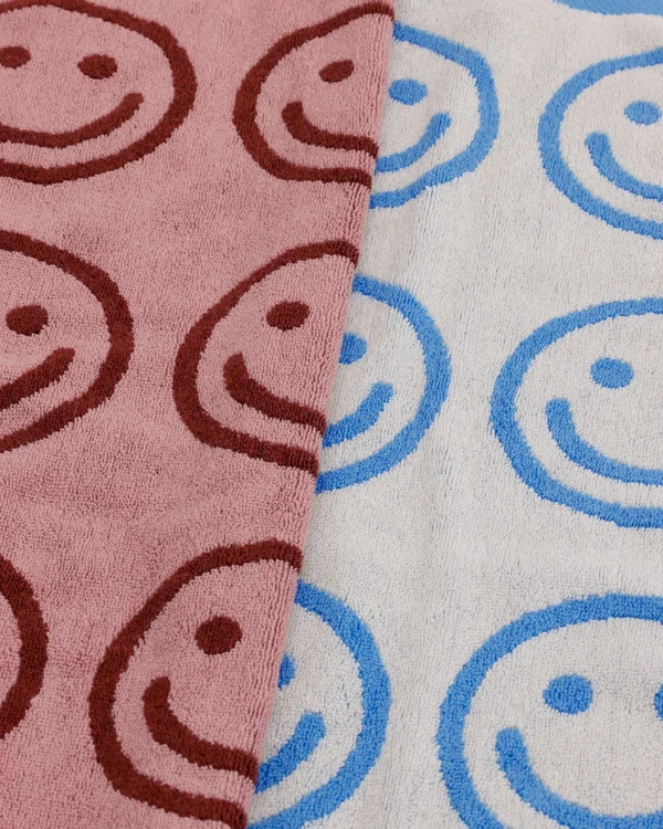 Hand Towel Set of 2 - Sky Blue and Blush Happy - Size: OS