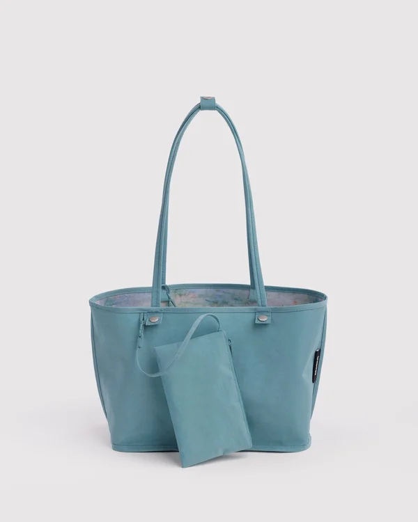 Medium Nylon Reversible Tote - Water Lilies Claude Monet - Material: heavyweight-nylon
