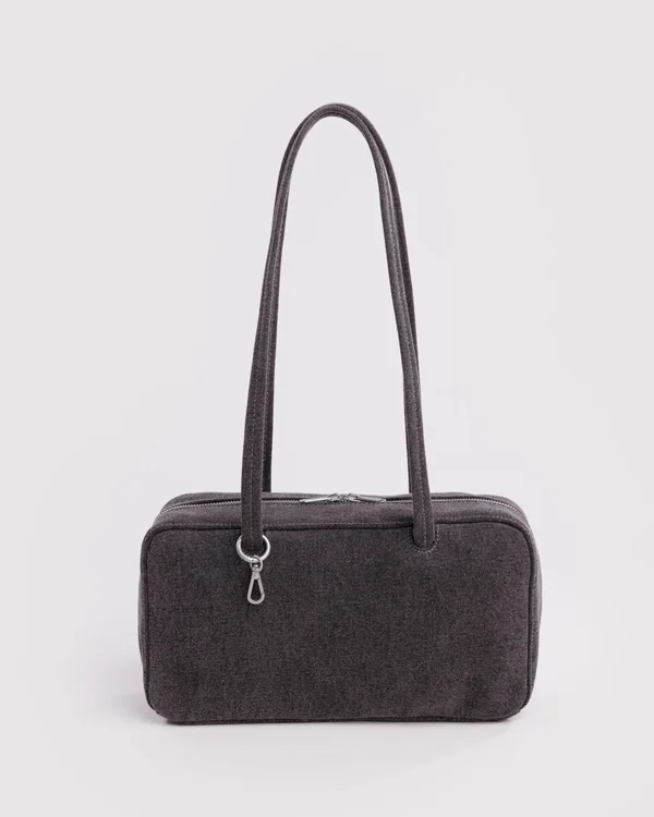 Denim Bowler Bag - Washed Black Denim - Size: OS