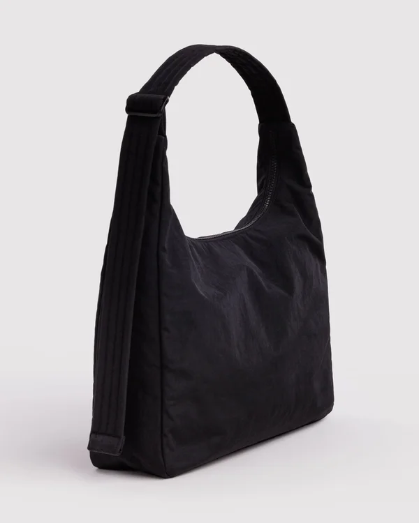 Nylon Shoulder Bag - Black