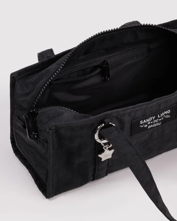 Mini Nylon Market Bag - Black - Material: heavyweight-nylon