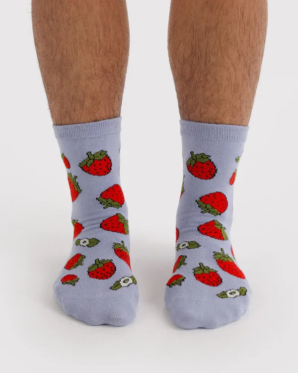 Crew Sock - Strawberry Blossom