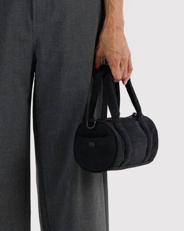 Small Nylon Duffle Bag - Black - Material: heavyweight-nylon