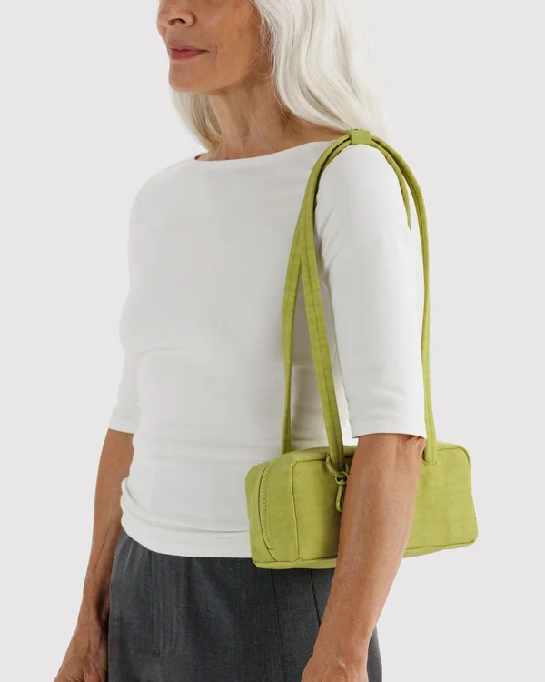 Small Nylon Bowler Bag - Chartreuse - Size: OS