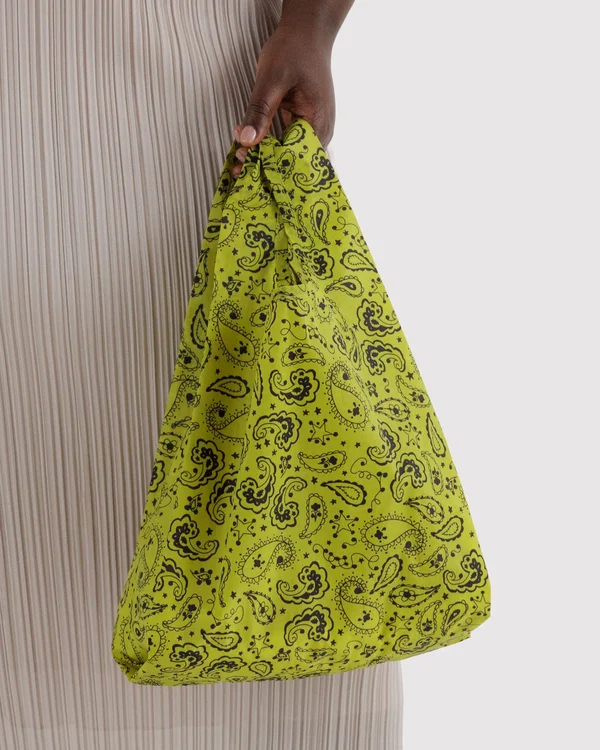 Baby Baggu - Chartreuse Paisley - Material: ripstop-nylon