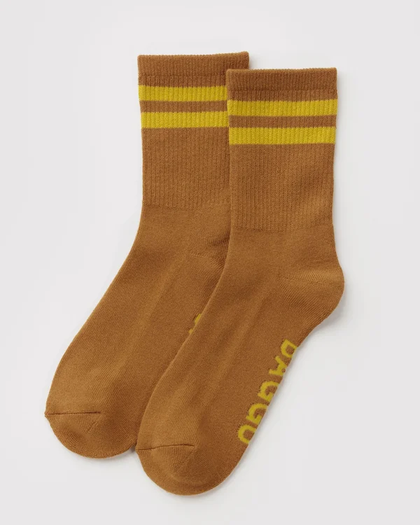 Ribbed Sock - Toffee Stripe - Size: OS