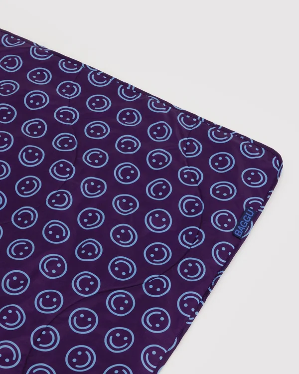 Puffy Picnic Blanket - Indigo Happy - Size: OS
